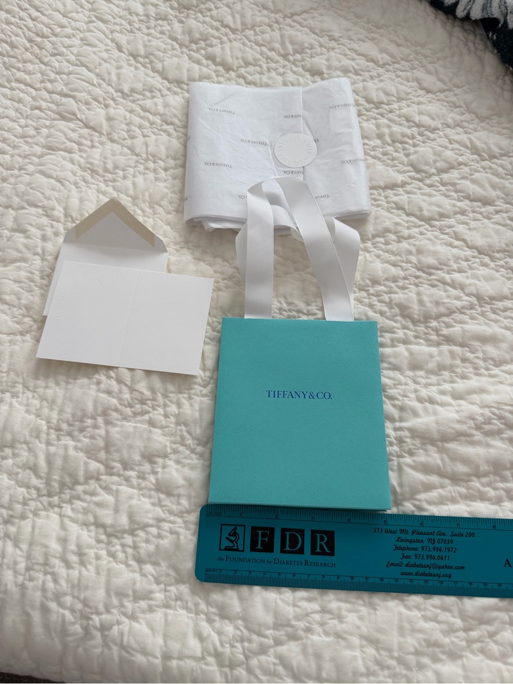 Tiffany empty gift bag set.